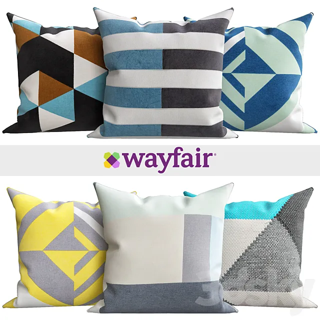 Decorative pillows from Wayfair shop 3D Model