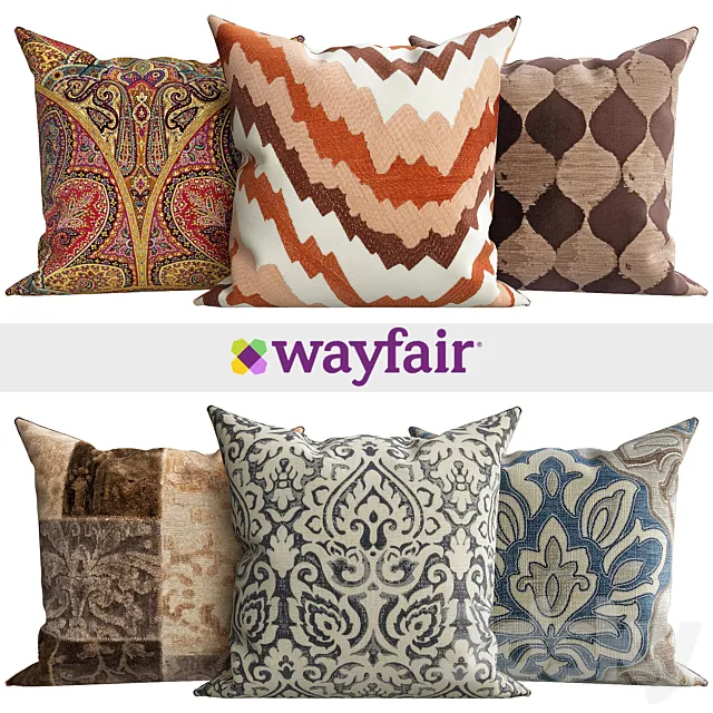 Decorative pillows from Wayfair shop 3D Model
