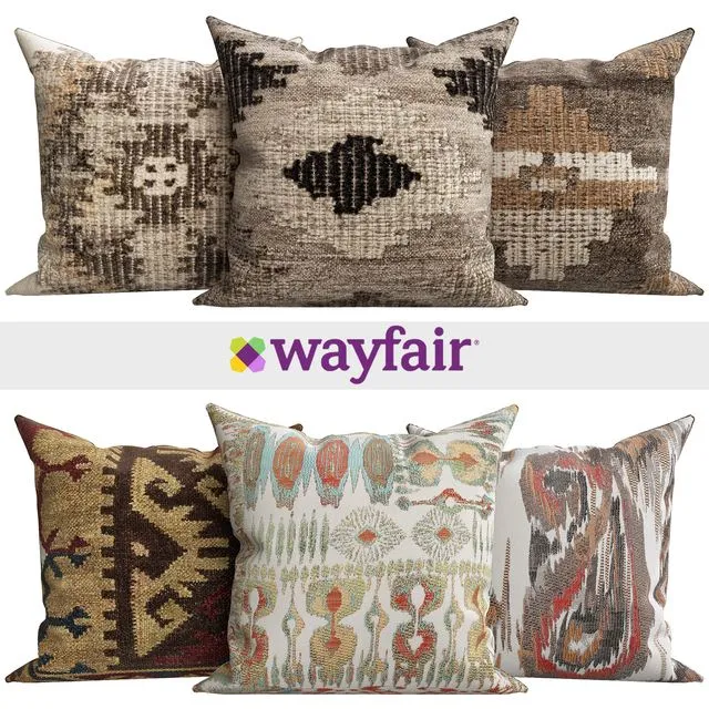 Decorative pillows from Wayfair shop 3D Model
