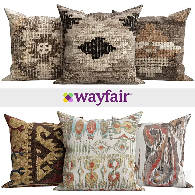 Decorative pillows from Wayfair shop 3DModel
