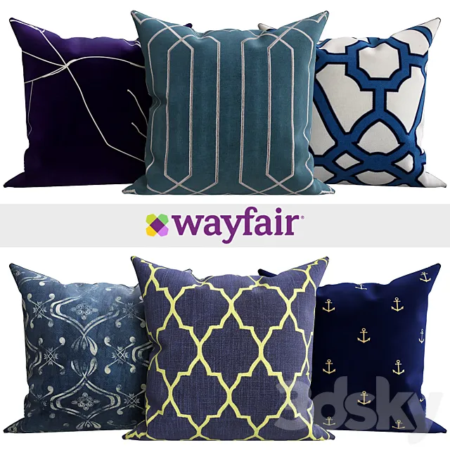 Decorative pillows from Wayfair shop 3DModel