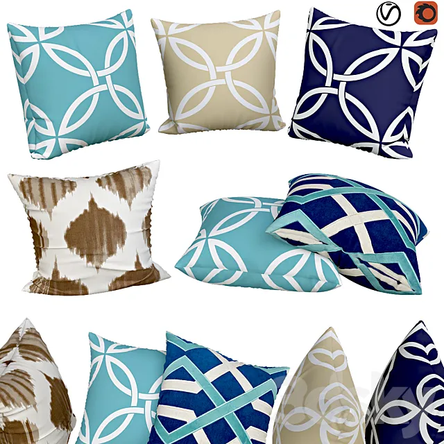 Decorative pillows | No. 043 3D Model