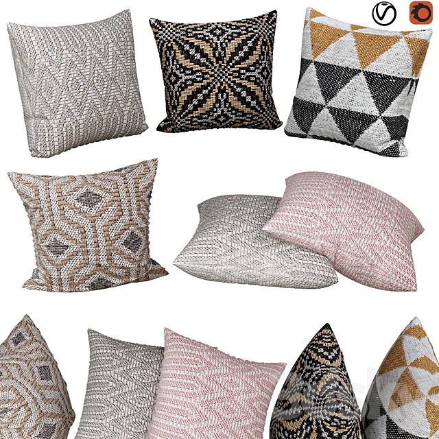 Decorative pillows | No. 066 3D Model
