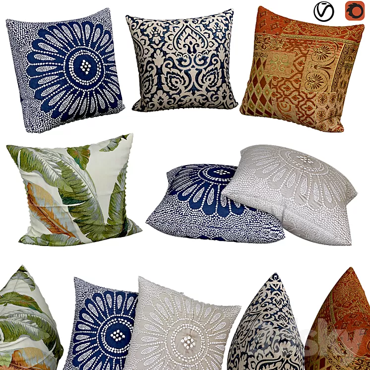Decorative pillows | No. 068 3D Model