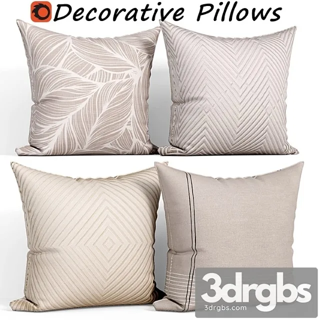 Decorative Pillows Set 116 3D Model Free