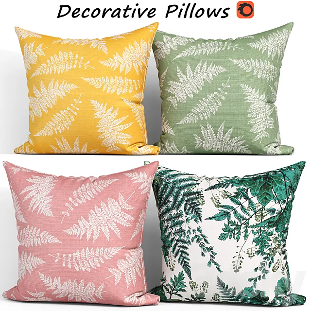 Decorative pillows set 156 H & M 3D Model
