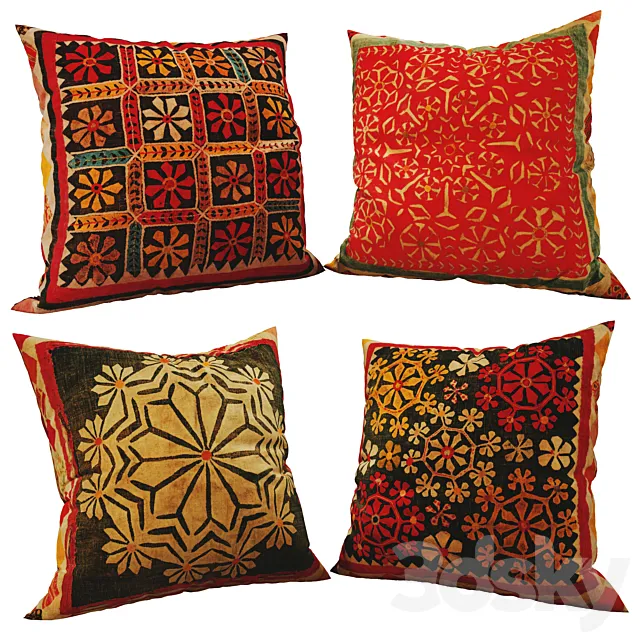 Decorative pillows set 179 3D Model