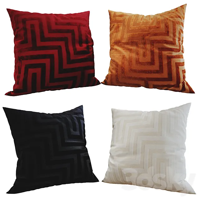 Decorative pillows set 221 3D Model
