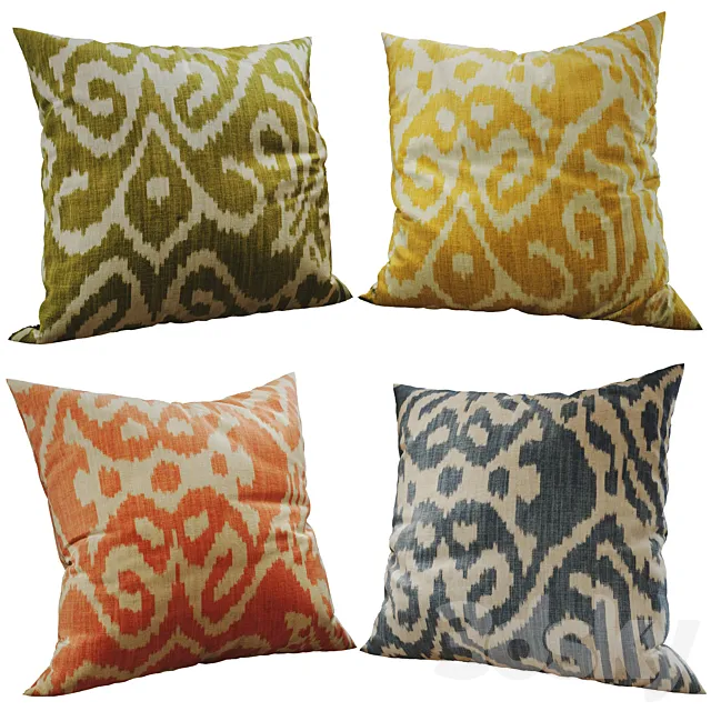 Decorative pillows set 237 3D Model