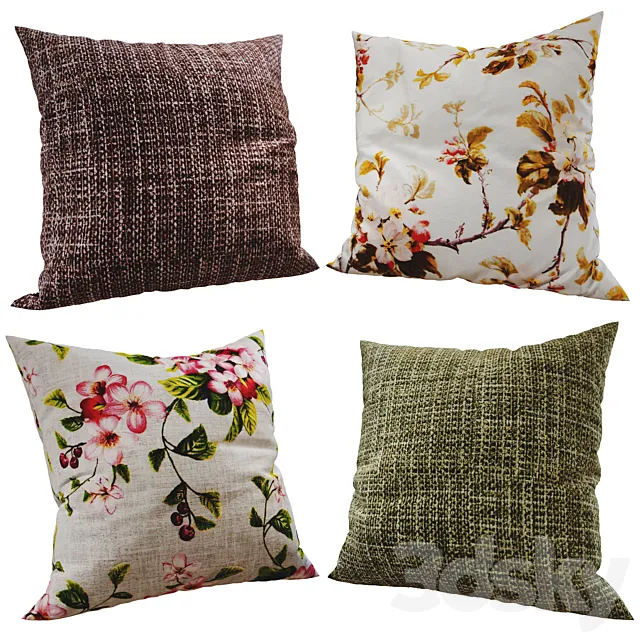 Decorative pillows set 260 3D Model