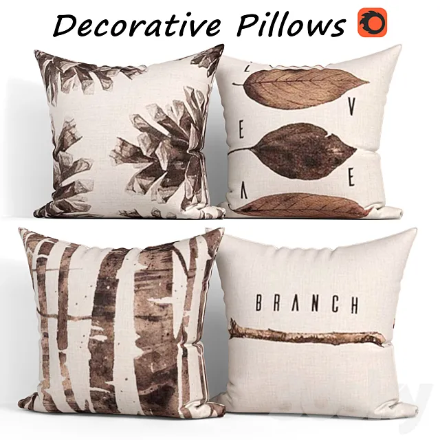 Decorative pillows set 307 GADEWAKE 3D Model