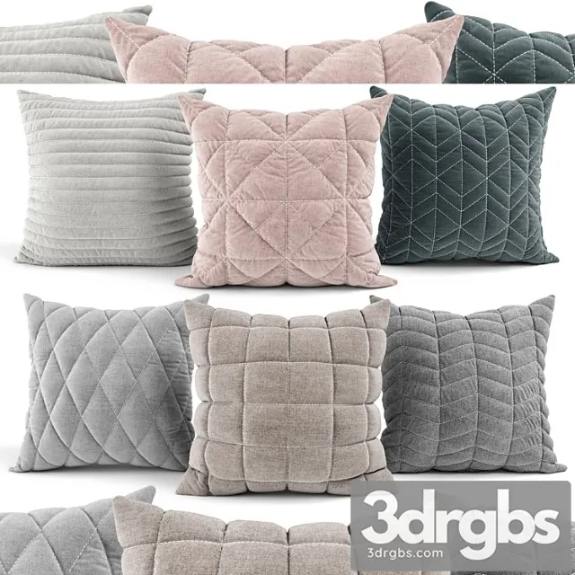 Decorative Pillows V002 2 3D Model Free