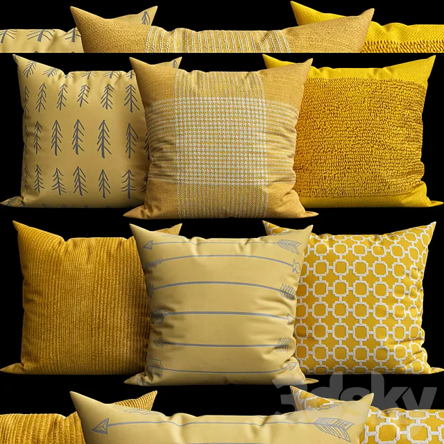 Decorative Pillows v003 3DModel