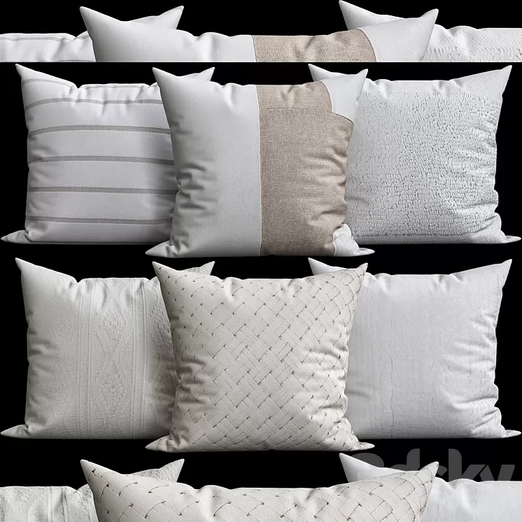 Decorative Pillows v011 3D Model