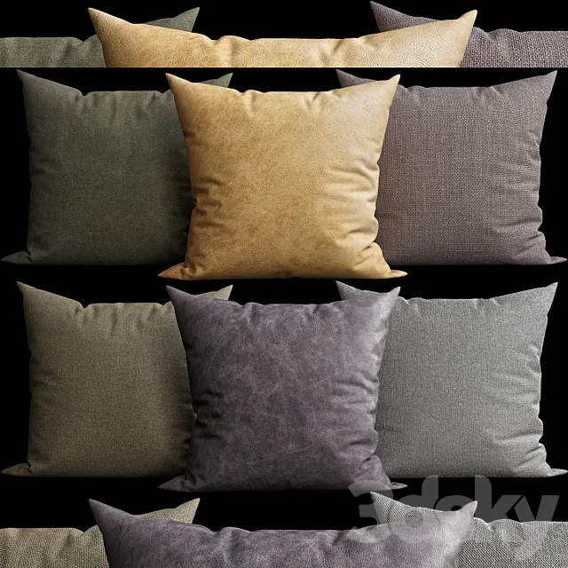 Decorative Pillows v014 3D Model