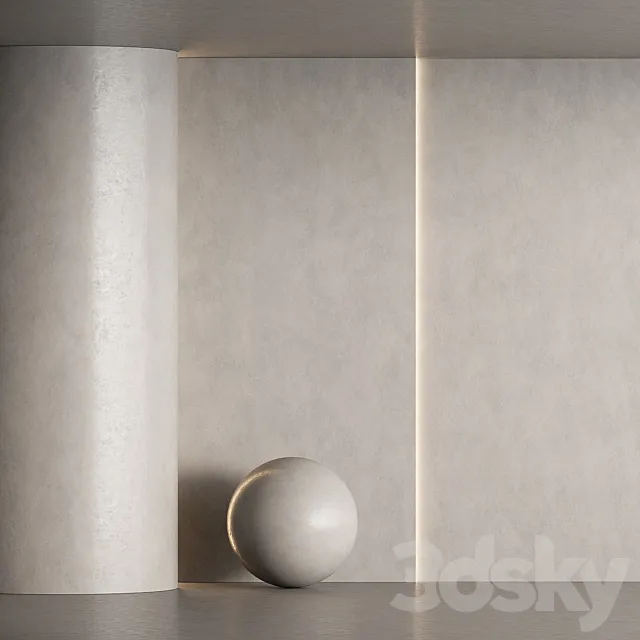 Decorative plaster 001 3D Model
