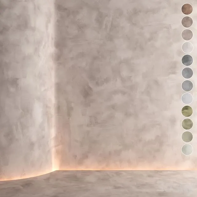 Decorative plaster 005 (Seamless texture) 3D Model