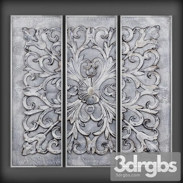 Decorative Plaster 02 3D Model Free