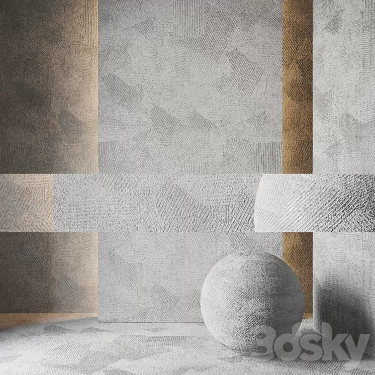 Decorative plaster 04 3D Model Free