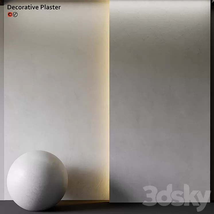 Decorative plaster 3D Model Free