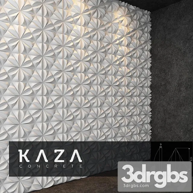 Decorative plaster 3d panel kaza concrete seed 3D Model Free