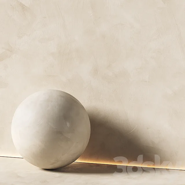 Decorative plaster beige 3D Model