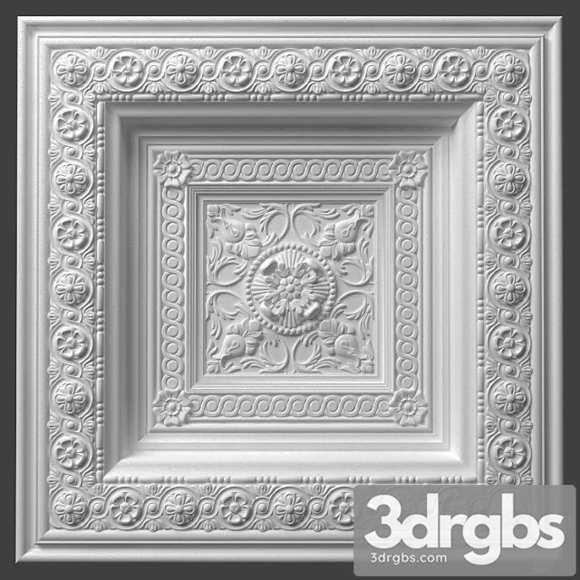 Decorative plaster Caisson №1451 (2) 3D Model Free