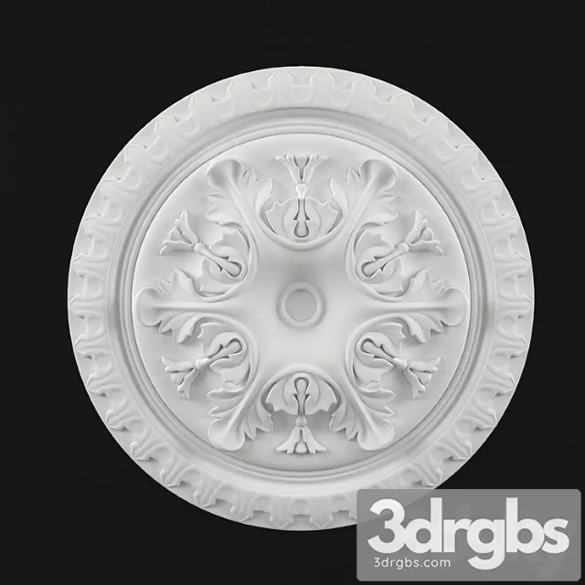 Decorative plaster Ceiling outlet 3D Model Free