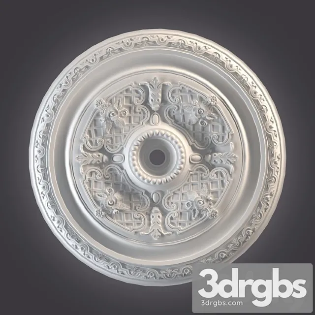 Decorative plaster Ceiling outlet_2 3D Model Free