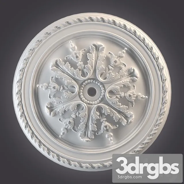 Decorative plaster Ceiling outlet_3 3D Model Free