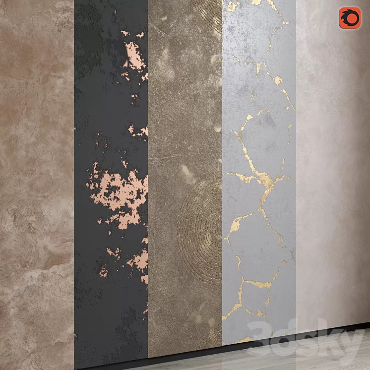 Decorative plaster collection 1 3D Model