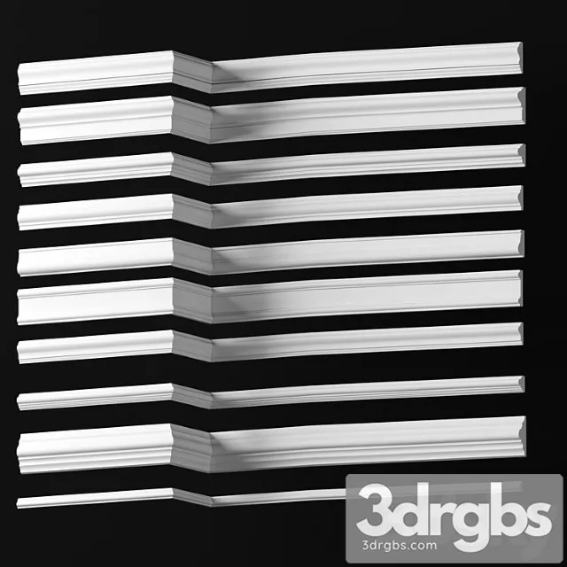 Decorative plaster Collection of moldings - dikart p.9 3D Model Free