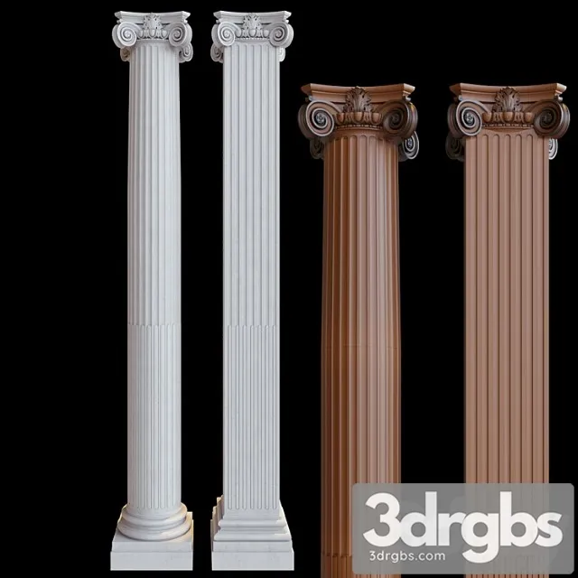 Decorative plaster Column_1 3D Model Download