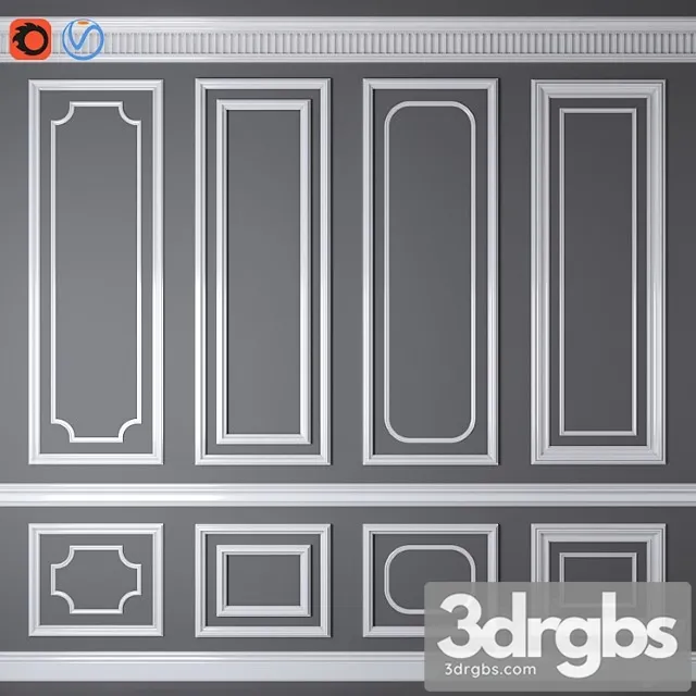 Decorative plaster Decorative molding 07 3D Model Free