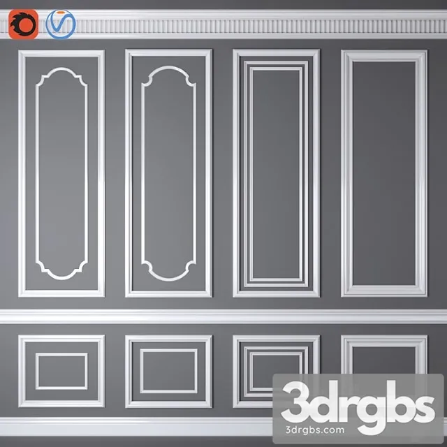 Decorative plaster Decorative molding 08 3D Model Free