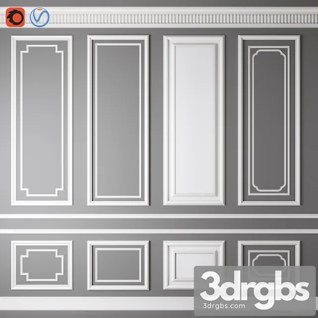 Decorative plaster Decorative molding 09 3D Model Free