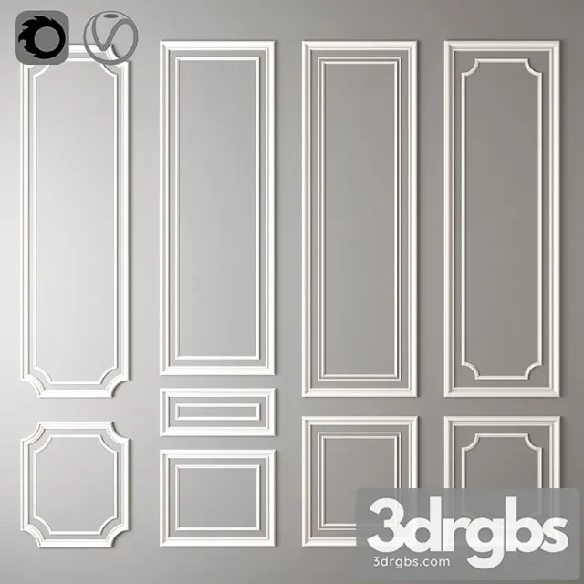 Decorative plaster Decorative molding 09_2 3D Model Free