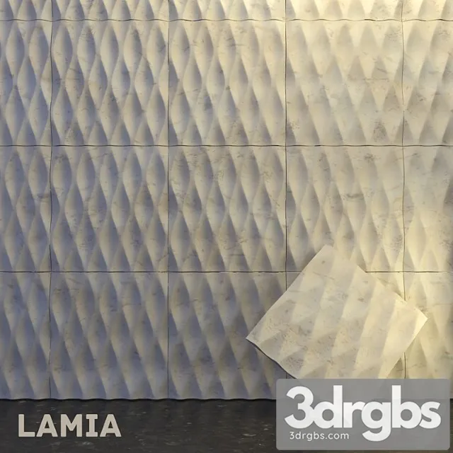 Decorative plaster Lamia panel 3D Model Free