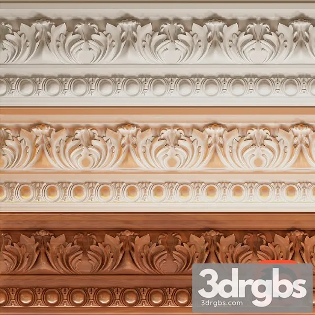 Decorative plaster Molding for cnc 3D Model Free