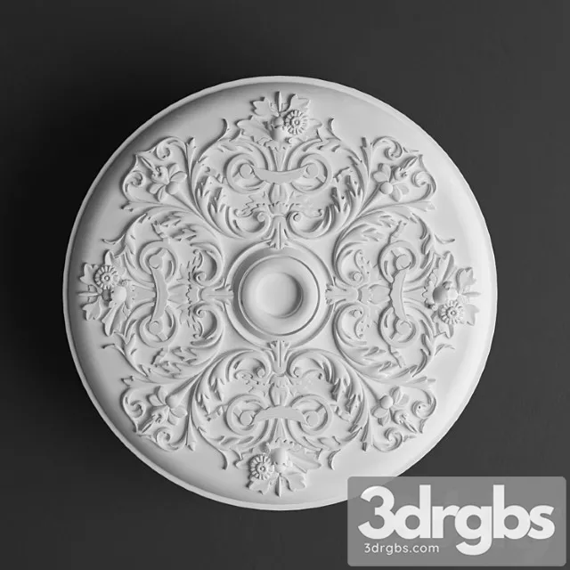 Decorative plaster Rozetka R1 3D Model Free