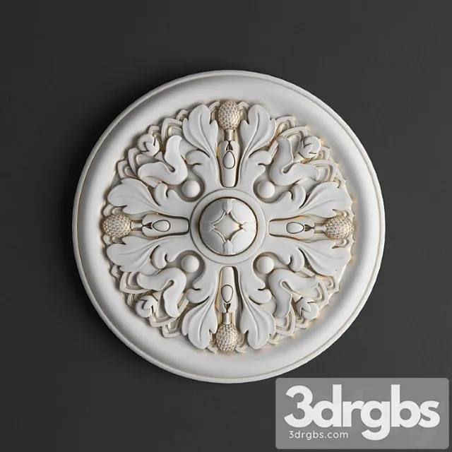 Decorative plaster Rozetka R2 3D Model Free