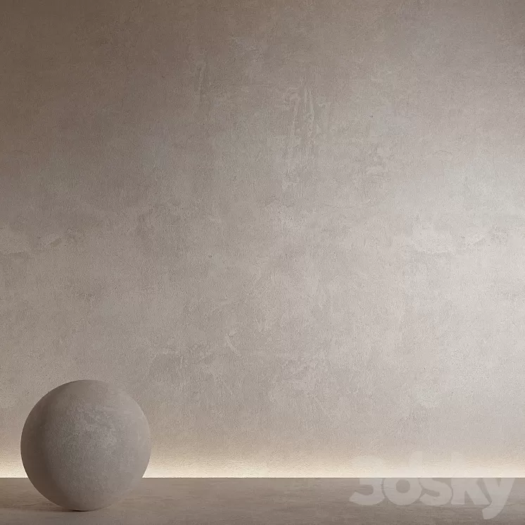 Decorative plaster. Seamless decorative plaster material 3D Model