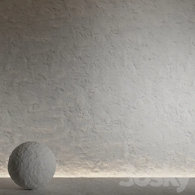 Decorative plaster. Seamless decorative plaster material 3D Model