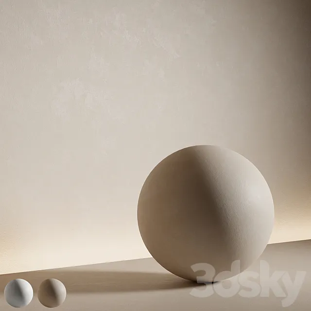 Decorative plaster. Seamless decorative plaster material 40 3D Model