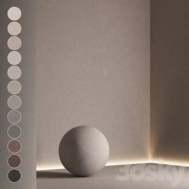 Decorative plaster set 12 3D Model