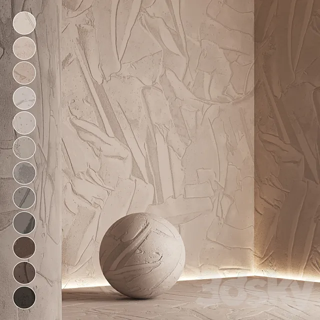 Decorative plaster set 17 3D Model