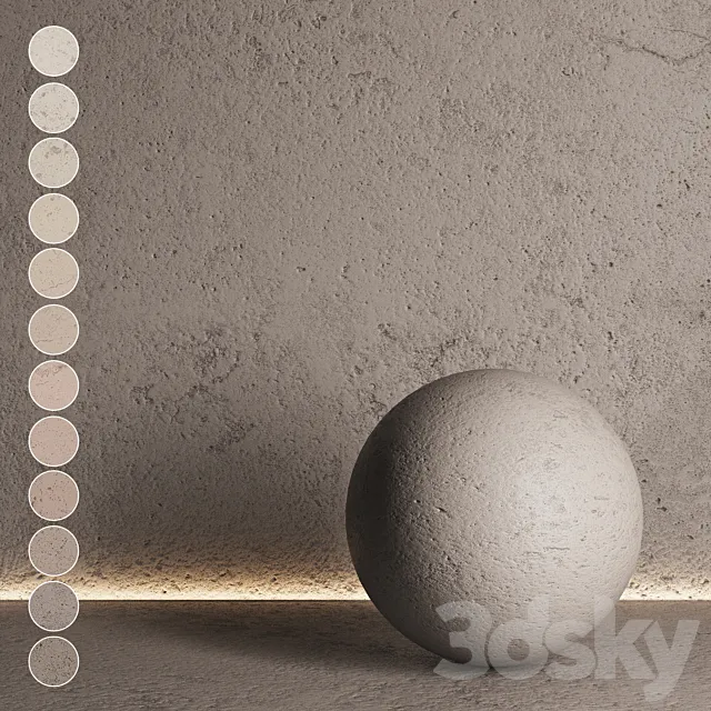 Decorative plaster set 38 3D Model