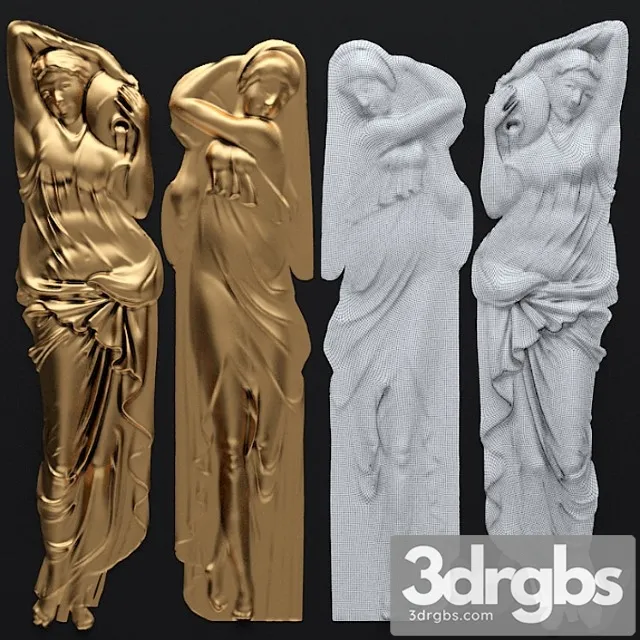 Decorative plaster Silhouettes 3D Model Free