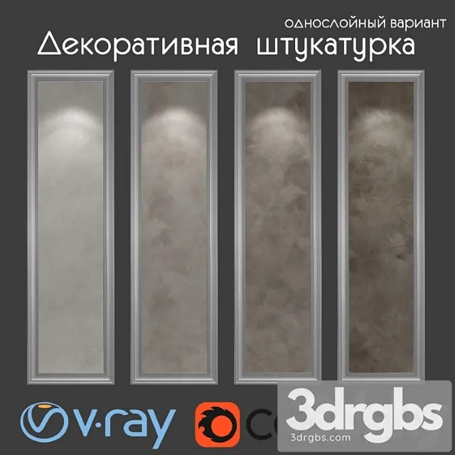 Decorative plaster single-layer variant 215 3D Model Free