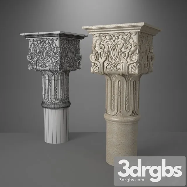 Decorative plaster Small caps in the moorish style 3D Model Download